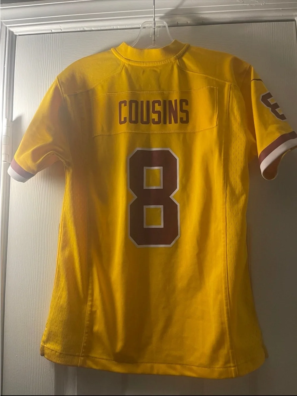 Nike Washington Redskins Football Jersey NFL Kirk Cousins Yellow #8 Youth M
